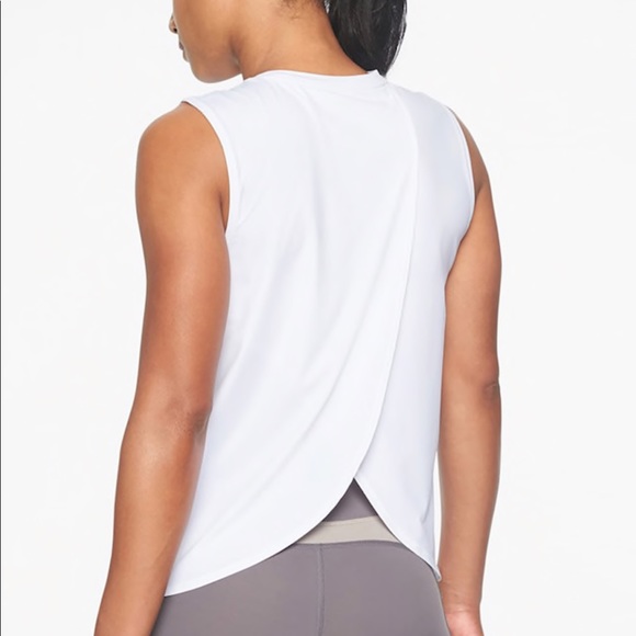 Athleta Tops - Athleta Crisscross Back White Tank